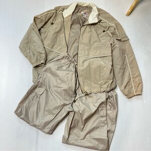 Stunt Sports Y2K Beige Wind Breaker Nylon Set